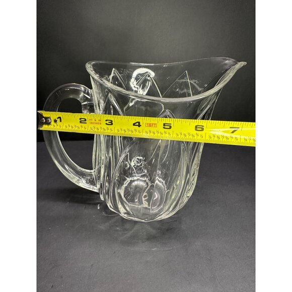Vtg Cristal D'Arques Durand Pompano Tulip Water Pitcher Crystal Glass France 8" - Picture 11 of 11